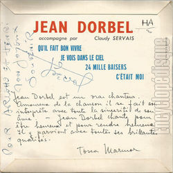 [Pochette de Qu’il fait bon vivre (Jean DORBEL) - verso]