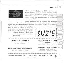 [Pochette de Suzie -  J’ai le temps  (Les FRANCOPHILES) - verso]