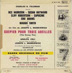 [Pochette de Gupier pour trois abeilles "Honey pot" (B.O.F.  Films ) - verso]