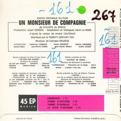 [Pochette de Un monsieur de compagnie (B.O.F.  Films ) - verso]