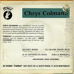 [Pochette de Quatre roses (Chrys COLMANN) - verso]