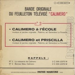 [Pochette de Calimro (T.V. (Tlvision)) - verso]