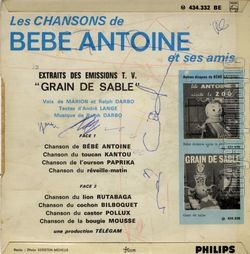 [Pochette de Grain de sable (T.V. (Tlvision)) - verso]