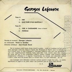 [Pochette de Ami (Georges LEFEUVRE) - verso]