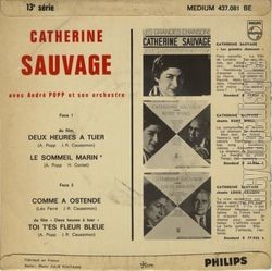 [Pochette de Toi, t’es fleur bleue (Catherine SAUVAGE) - verso]
