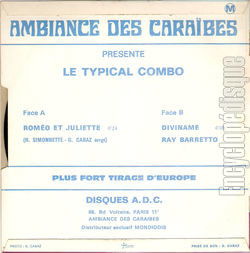 [Pochette de  Paris (TYPICAL COMBO) - verso]