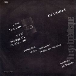 [Pochette de Animal / L’express de minuit (LORELEI) - verso]