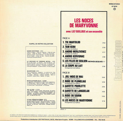 [Pochette de Les noces de Maryvonne (Lily GUILLOUX) - verso]