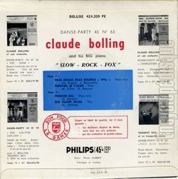 [Pochette de Bras dessus bras dessous (Claude BOLLING) - verso]