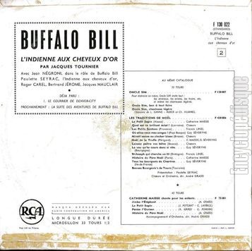 [Pochette de Buffalo Bill - 2 - L’Indienne aux cheveux d’or (JEUNESSE) - verso]