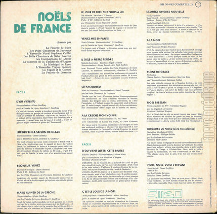 [Pochette de Nols de France (COMPILATION) - verso]