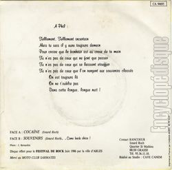 [Pochette de Cocane (RANCOEUR) - verso]