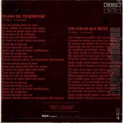 [Pochette de Flash de tendresse (CASSIE) - verso]