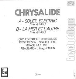 [Pochette de Soleil lectric / La mer et l’autre (CHRYSALIDE) - verso]