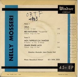 [Pochette de Lela (Nelly MOSSERI) - verso]