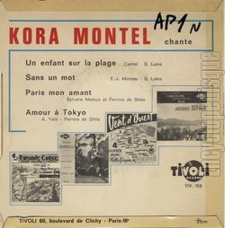 [Pochette de Un enfant sur la plage (Kora MONTEL) - verso]