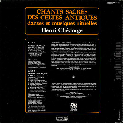 [Pochette de Chants sacrs des celtes antiques (Henri CHDORGE) - verso]