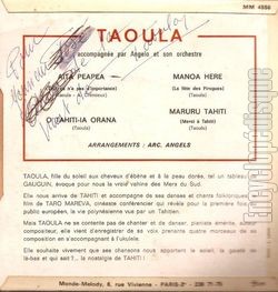 [Pochette de Ata peapea (TAOULA) - verso]