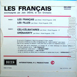 [Pochette de Les franais (Les FRANAIS) - verso]