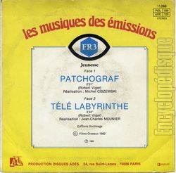 [Pochette de Tl Labyrinthe / Patchograf (T.V. (Tlvision)) - verso]