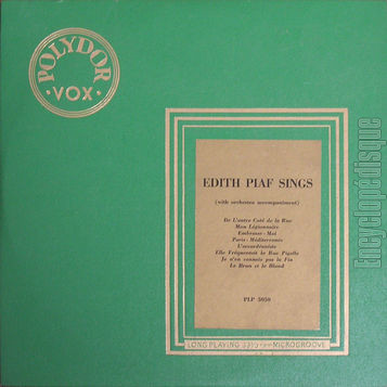 [Pochette de Sings (Polydor) (dith PIAF)]