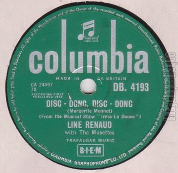 [Pochette de Irma la douce / Disc-donc, disc-donc (Line RENAUD) - verso]