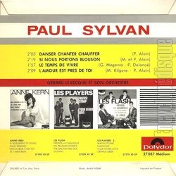 [Pochette de Danser chanter chauffer (Paul SYLVAN) - verso]