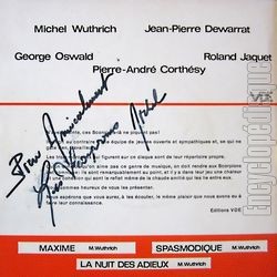 [Pochette de La nuit des adieux (Les SCORPIONS (2)) - verso]