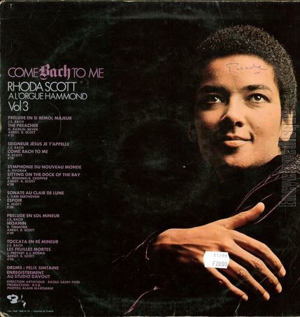 [Pochette de Come Bach to me (Rhoda SCOTT) - verso]
