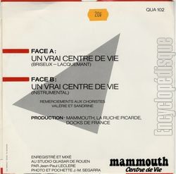 [Pochette de Un vrai centre de vie (SANS RENDEZ-VOUS) - verso]
