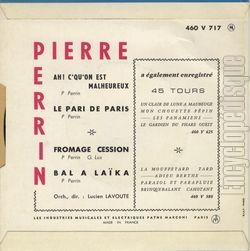 [Pochette de Ah ! C’qu’on est malheureux (Pierre PERRIN) - verso]
