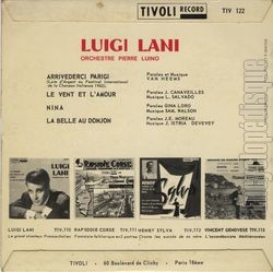 [Pochette de Arrivederci Parigi (Luigi LANI) - verso]