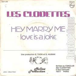 [Pochette de Hey, marry me (Les CLODETTES) - verso]