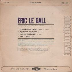 [Pochette de Premier rendez-vous (ric LE GALL) - verso]