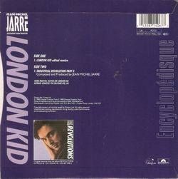 [Pochette de London kid (Jean-Michel JARRE et Hank MARVIN) - verso]