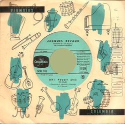 [Pochette de Oh peggy ! / J’attendais (Jacques REVAUX) - verso]