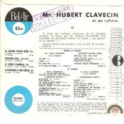 [Pochette de Le grand train bleu (Hubert CLAVECIN) - verso]