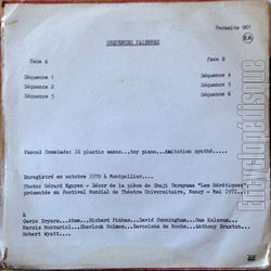[Pochette de Squences paennes (Pascal COMELADE) - verso]