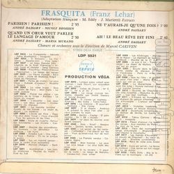 [Pochette de Frasquita (Andr DASSARY) - verso]