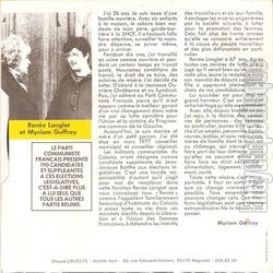 [Pochette de Rencontre avec votre dput Jean-Jacques Barthe , maire de calais (POLITIQUE, SOCIAL) - verso]