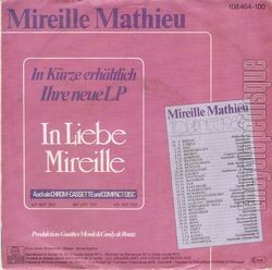 [Pochette de Du weisst doch ich lieb dich (Mireille MATHIEU) - verso]