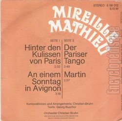 [Pochette de Hinter den Kulissen von Paris (Mireille MATHIEU) - verso]