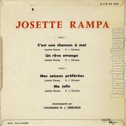 [Pochette de C’est une chanson  moi (Josette RAMPA) - verso]