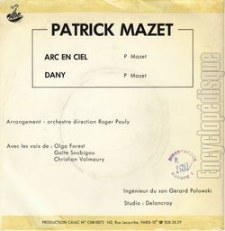 [Pochette de Arc-en-ciel (Patrick MAZET) - verso]