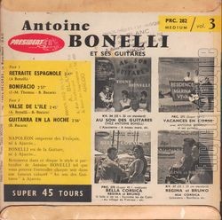 [Pochette de Au son des guitares 3 (Antoine BONELLI) - verso]
