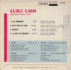 [Pochette de Les pionniers (Luigi LANI) - verso]