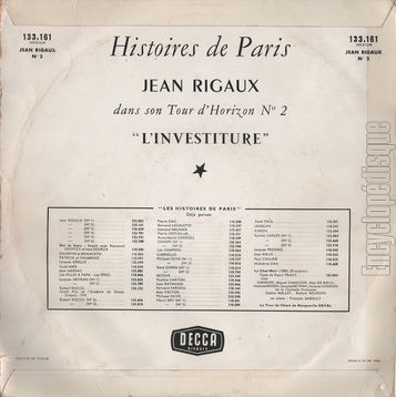 [Pochette de Histoires de Paris - n 2 (Jean RIGAUX) - verso]