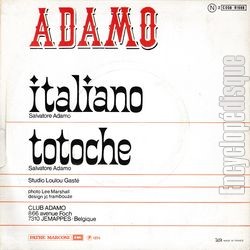 [Pochette de Italiano (Salvatore ADAMO) - verso]