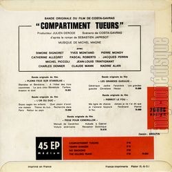 [Pochette de Compartiment tueurs (B.O.F.  Films ) - verso]