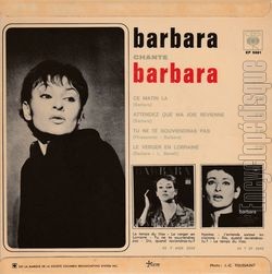 [Pochette de Ce matin-l (BARBARA) - verso]